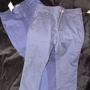 Girls navy blue pants (2) pairs 6x-7